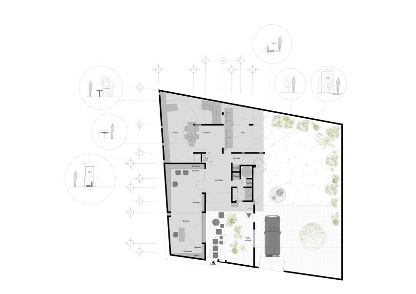 Plan of Casa SanJe by Ludwig Godefroy