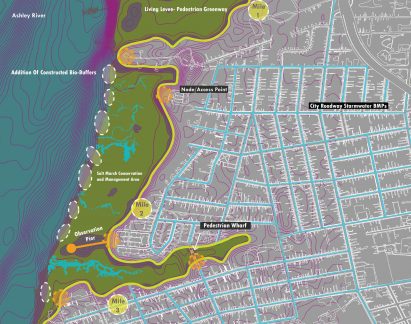 Image of a map of a coastal area