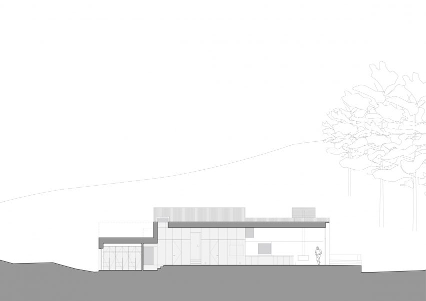 Section of Modern Barn
