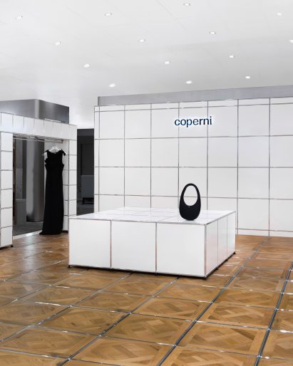 Photo of items on display at the Coperni space