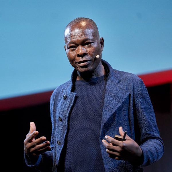 Diébédo Francis Kéré speaking at the UIA World Congress of Architects 2023 in Copenhagen