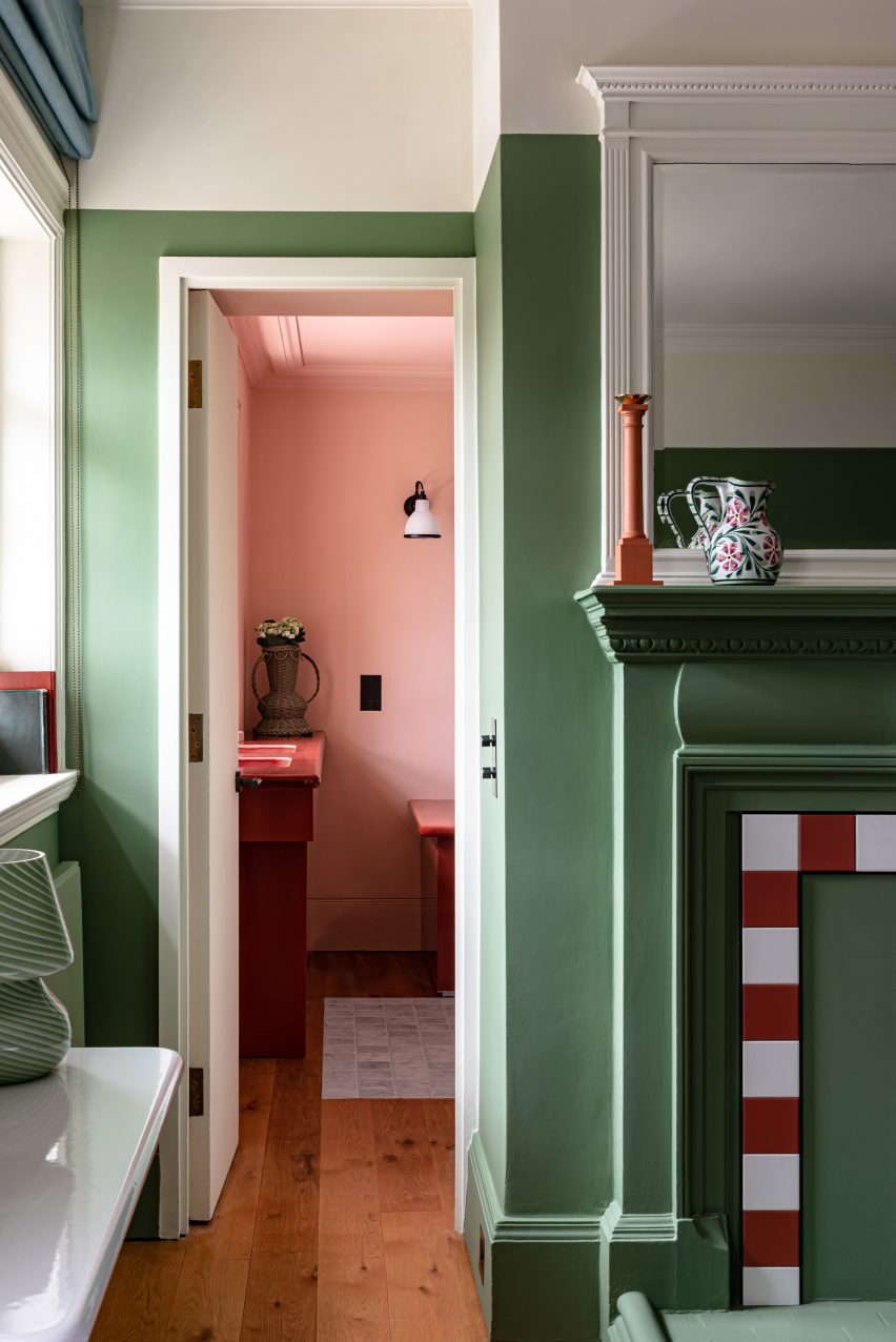 Colourful walls in a suite at Cowley Manor Experimental