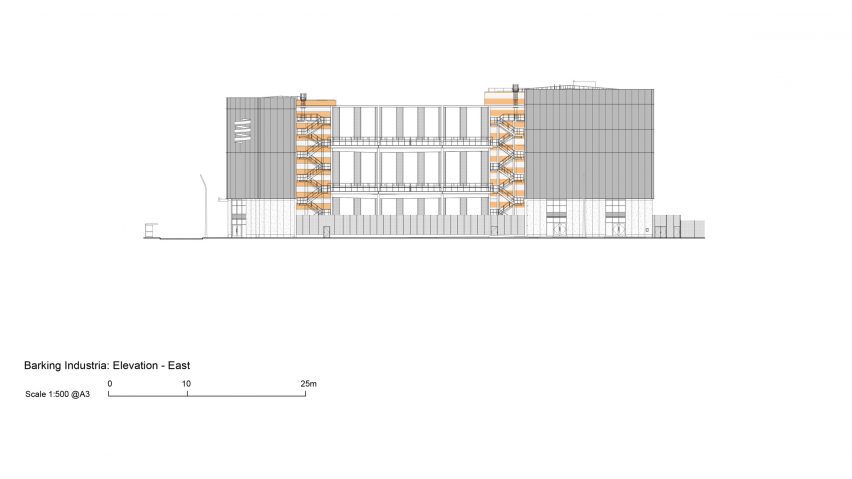 Elevation drawing of Industria by Haworth Tompkins