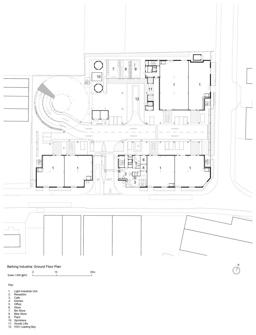 Ground floor plan of Industria by Haworth Tompkins