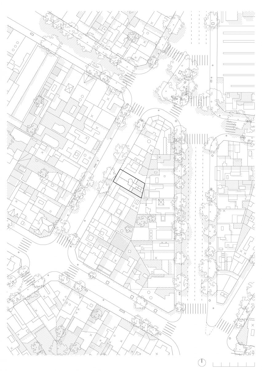 Site plan for Virrey Aviles Street apartments by Juan Campanini and Josefina Sposito