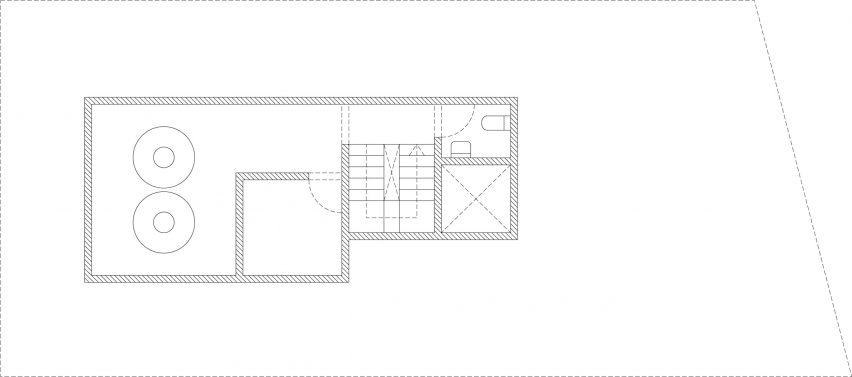 Basement floor plan for Virrey Aviles Street apartments by Juan Campanini and Josefina Sposito