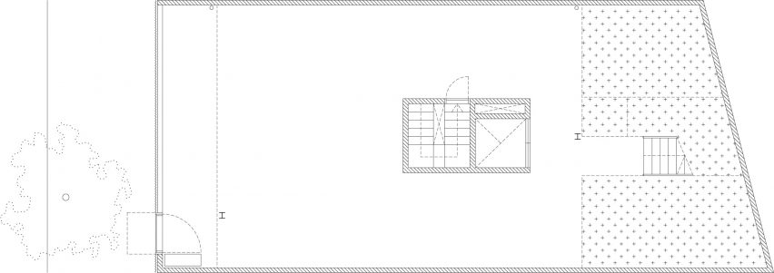 Ground floor plan for Virrey Aviles Street apartments by Juan Campanini and Josefina Sposito