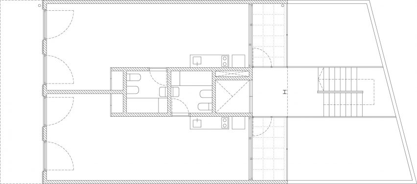 Typical floor plan at Virrey Aviles Street apartments by Juan Campanini and Josefina Sposito
