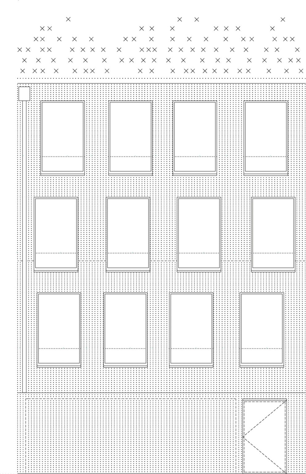 Elevation drawings of Virrey Aviles Street apartments by Juan Campanini and Josefina Sposito