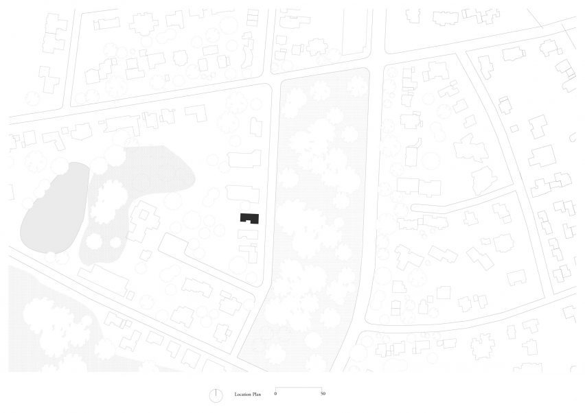 Site plan of Fohlenweg by O'Sullivan Skoufoglou Architects