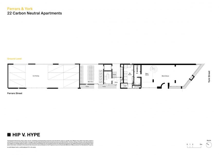 Ground floor plan of Ferrars and York apartments by Hip V Hype and Six Degrees Architects