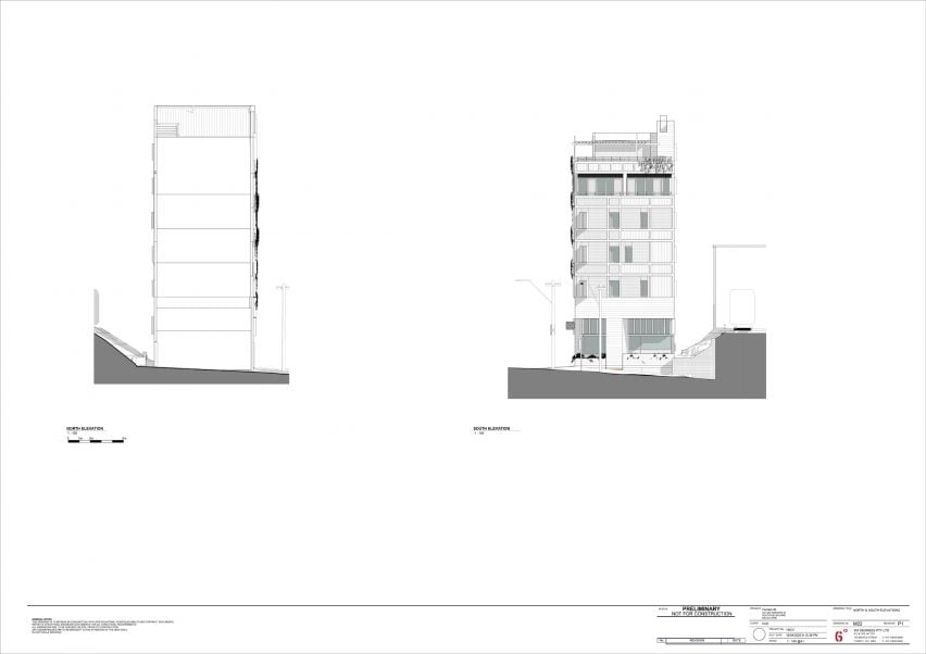 Elevation drawings of Ferrars and York apartments by Hip V Hype and Six Degrees Architects