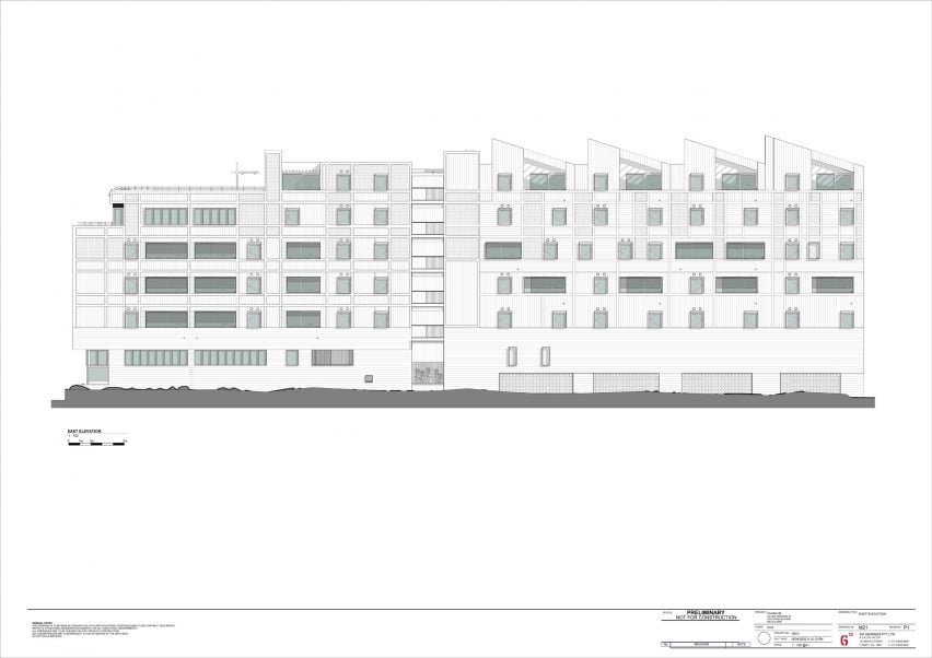 Elevation drawings of Ferrars and York apartments by Hip V Hype and Six Degrees Architects