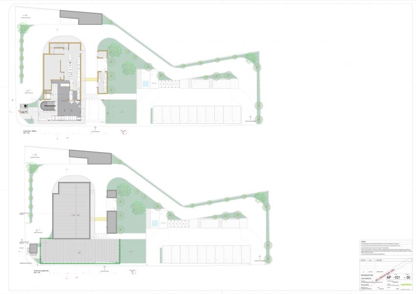 Site plan of the mass timber McDonald's in Sao Paulo by Superliamo
