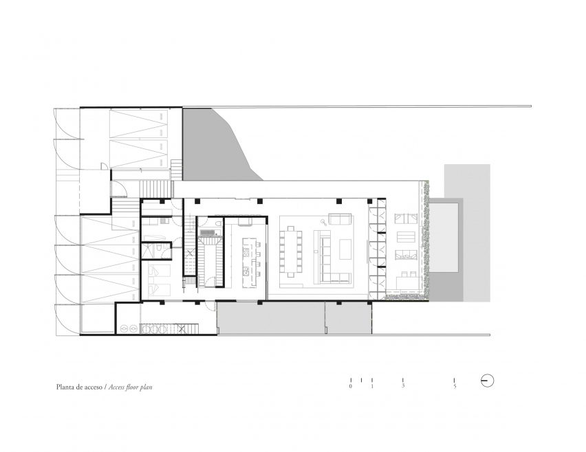 Access floor plan at Casa Madre by Taller David Dana