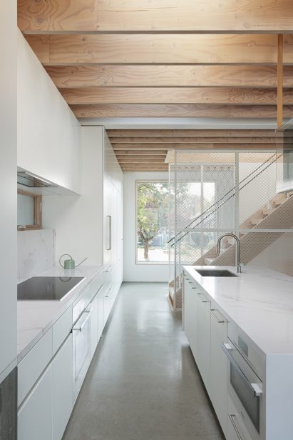 Light-hued kitchen interiors