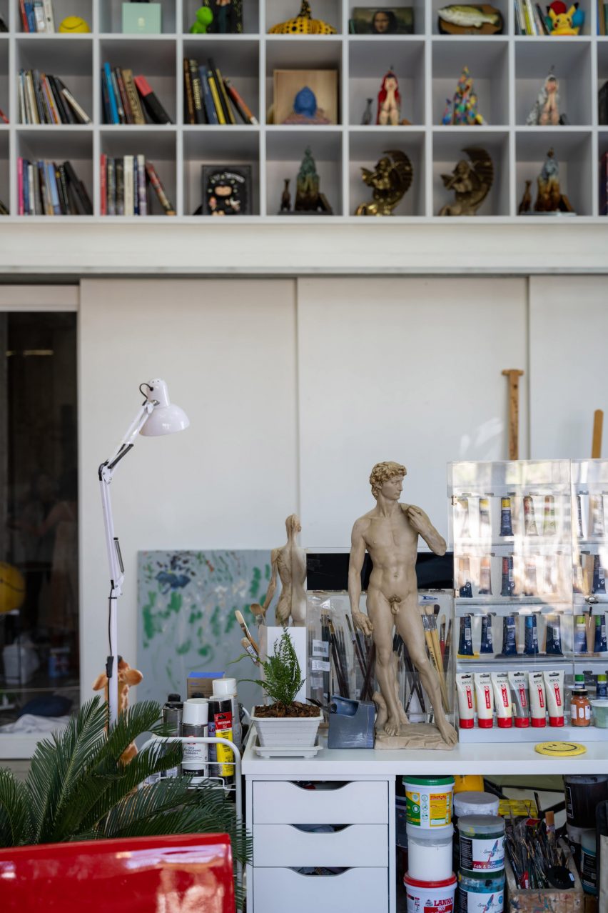 Interior of an artist's studio