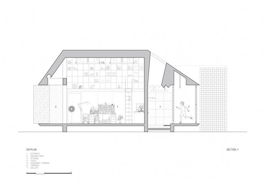 Section drawing of Furnish Studio by 11.29 Studio