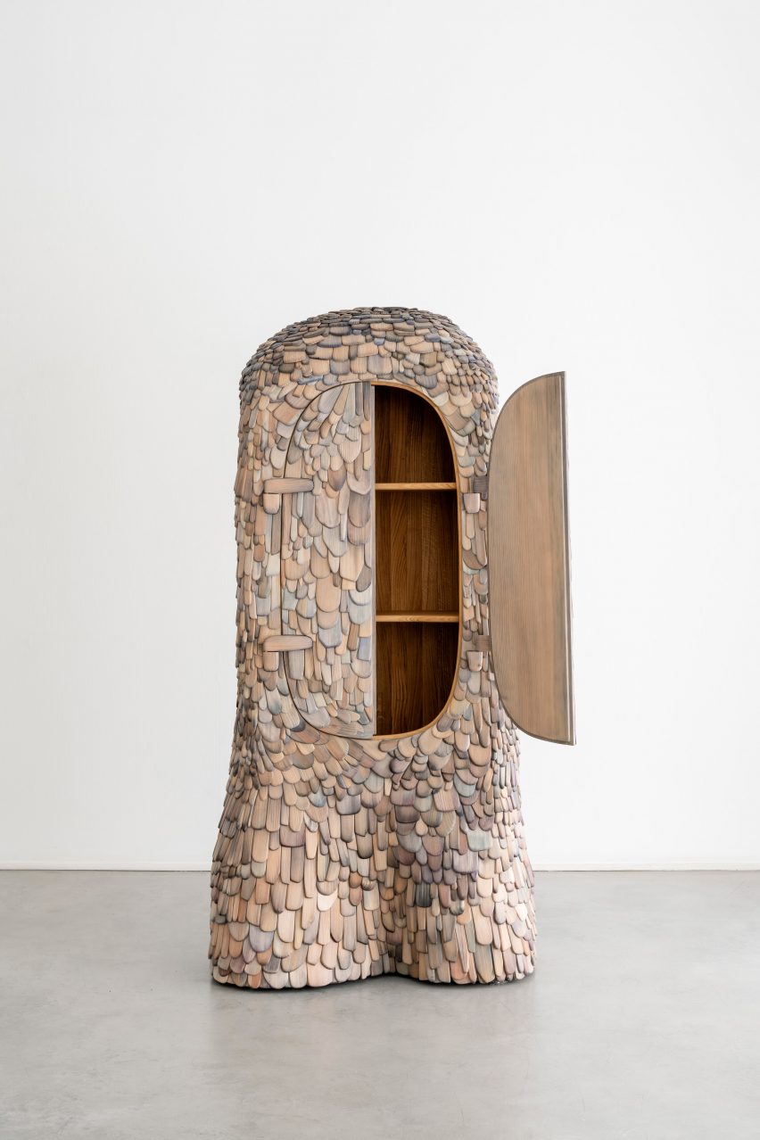 Sculptural cabinet at the Growth and Form exhibition at Gallery Fumi