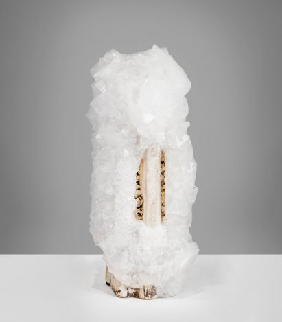 Crystal table lamp at the Growth and Form exhibition at Gallery Fumi