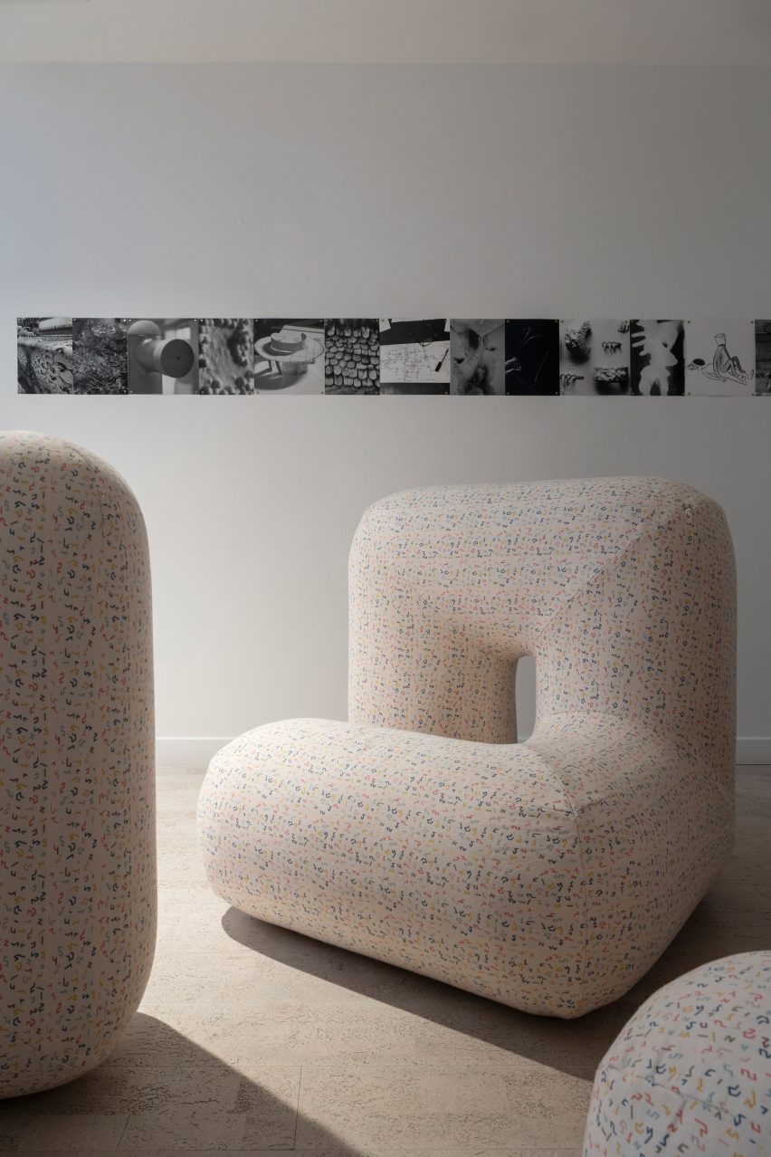 Sculptural seating at the Growth and Form exhibition at Gallery Fumi