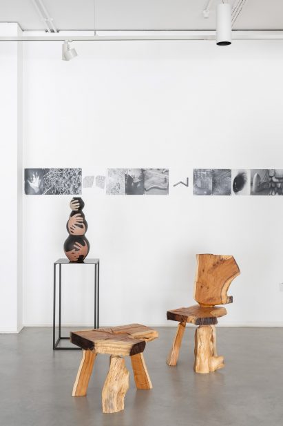 Furniture at the Growth and Form exhibition at Gallery Fumi
