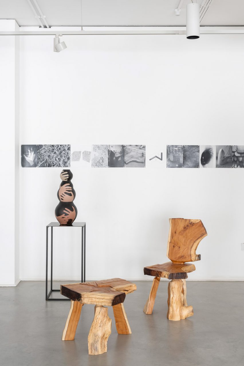 Furniture at the Growth and Form exhibition at Gallery Fumi
