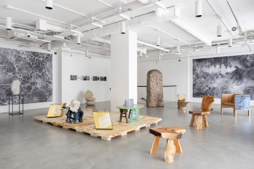 Furniture at the Growth and Form exhibition at Gallery Fumi