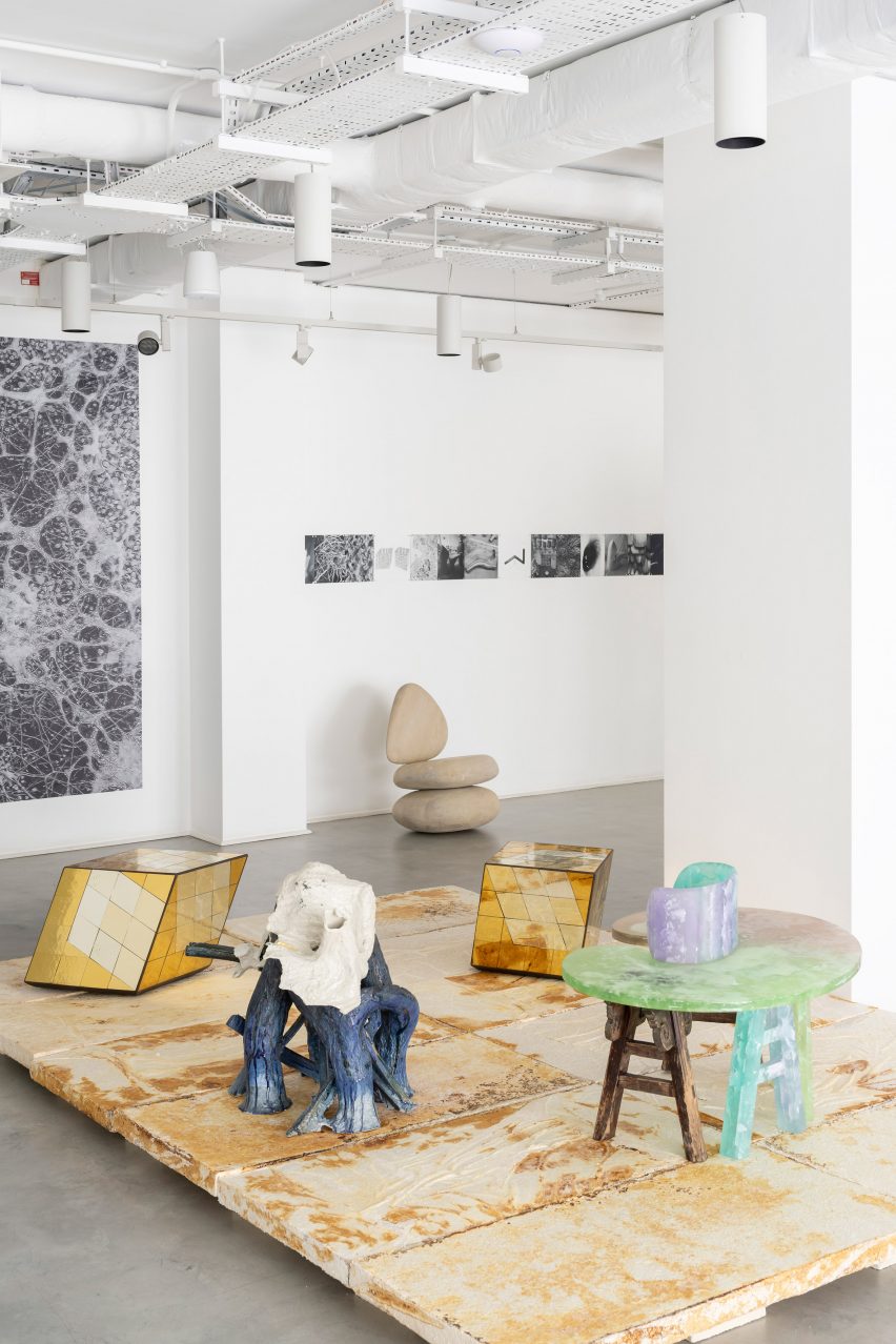 Furniture and art pieces at the Growth and Form exhibition at Gallery Fumi