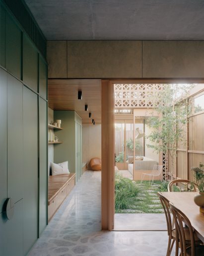 Dining room of Garden Tower House by Studio Bright