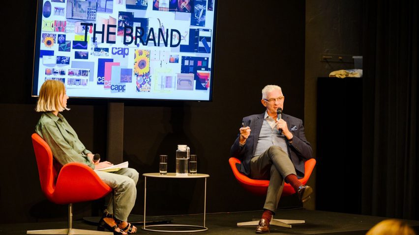 Photo of two people in conversation