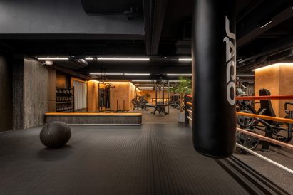Overview of workout areas inside Gym Town