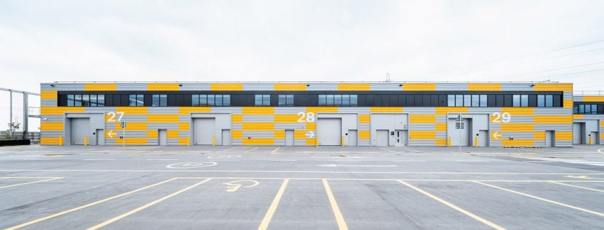Top floor deck at the Industria multi-storey industrial building by Haworth Tompkins