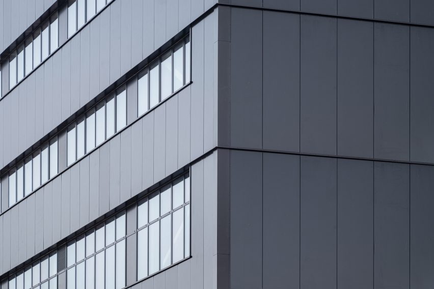 Metal cladding at Industria multi-storey industrial building by Haworth Tompkins