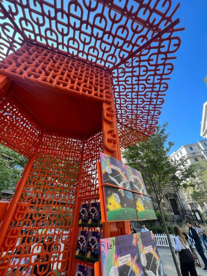 Hermes kiosk at the V&A London Design Festival