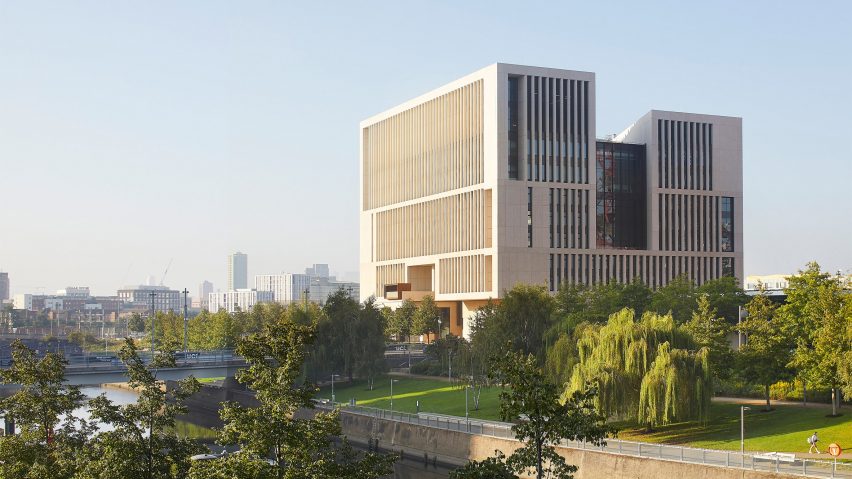 UCL East Marshgate concrete academic building by Stanton Williams