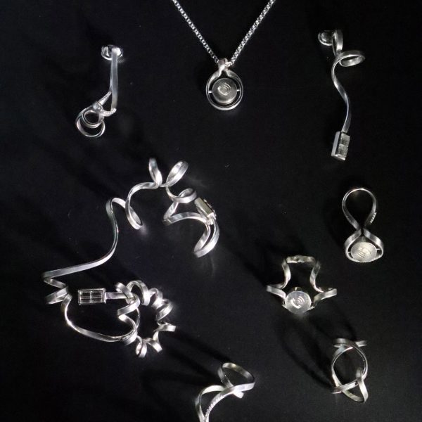 Image showing metal jewellery on black background