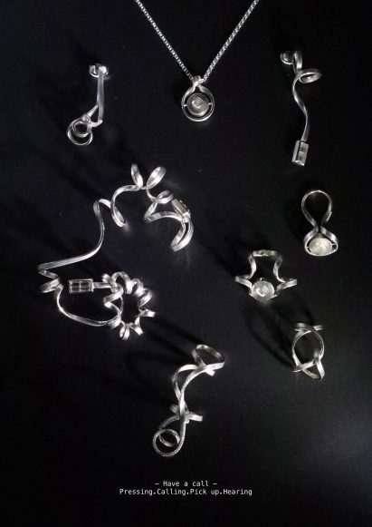 Image showing metal jewellery on black background