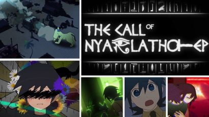 Composition of images showing frames from a cartoon