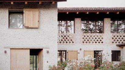 Exterior of Cascina house in Italy