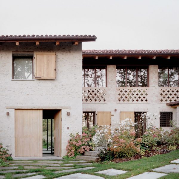Exterior of Cascina house in Italy