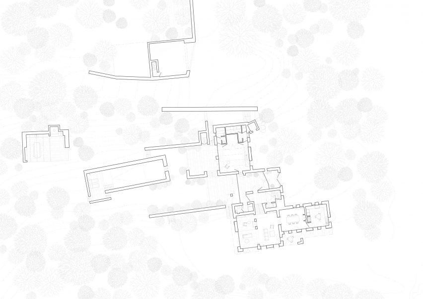 Plan of Cascina by Jonathan Tuckey Design