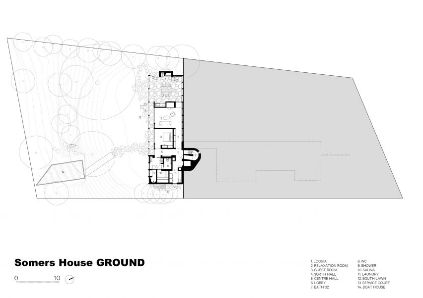 Ground floor plan of Somers House by Kennedy Nolan