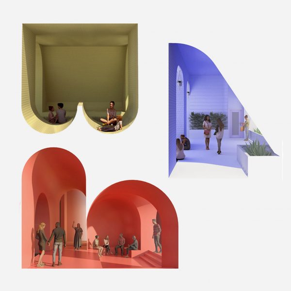 Visualisation of a social hub within a collective living facility