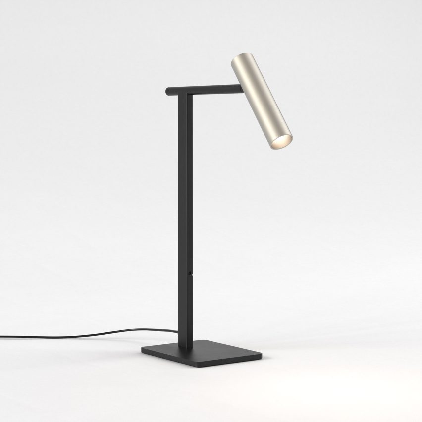Black Leda light with silver shade by Astro Lighting