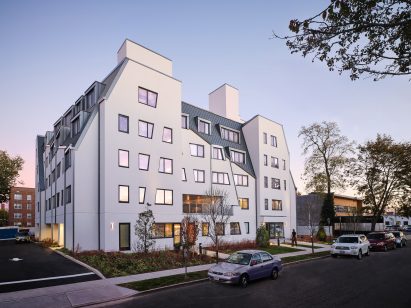 White social housing block