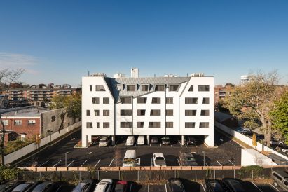 White social housing block in Long Island