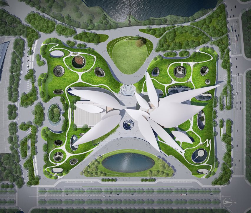 Render of Anji Culture and Art Center