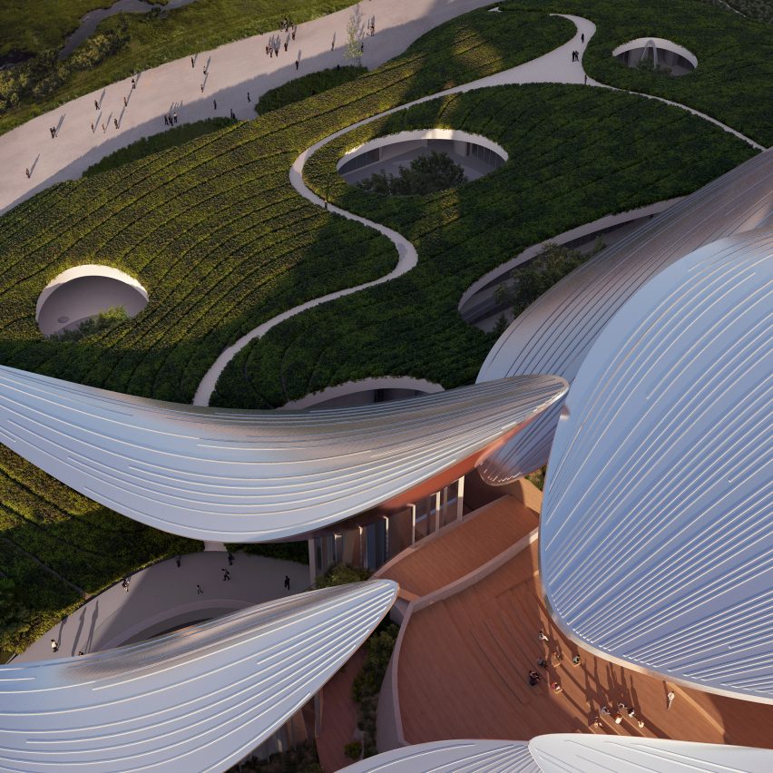 Render of Anji Culture and Art Center