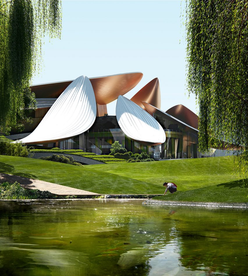 Render of Anji Culture and Art Center